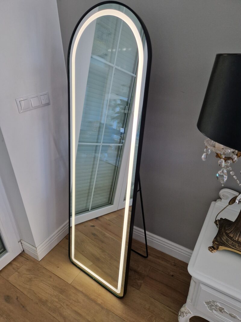 Lustro stojące podświetlane led 160x50 czrne - obrazek 7