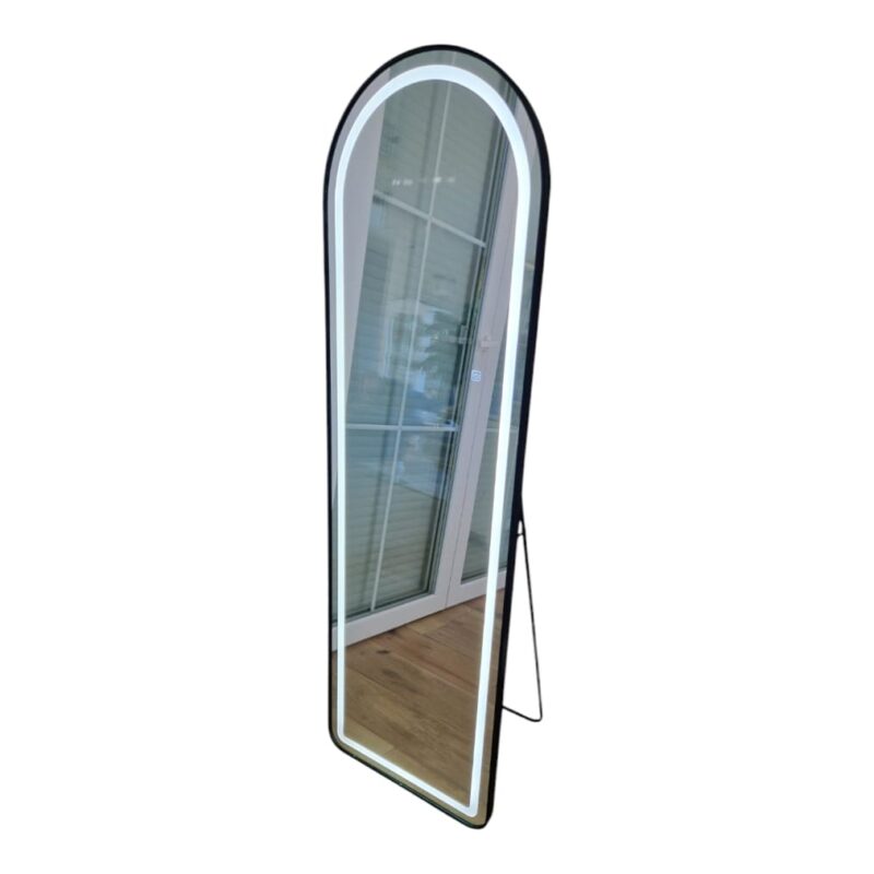 Lustro stojące podświetlane led 160x50 czrne