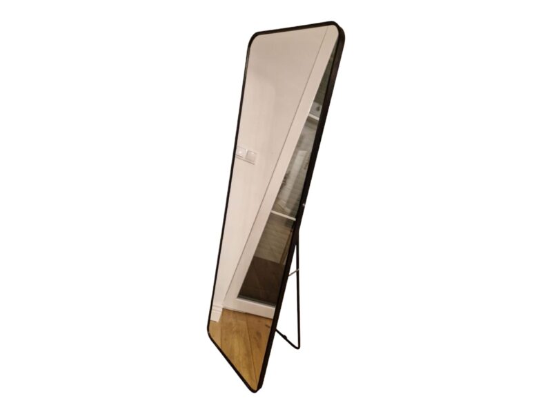 Lustro stojace lub wiszące w czarnej aluminiowej ramie loft 160x50