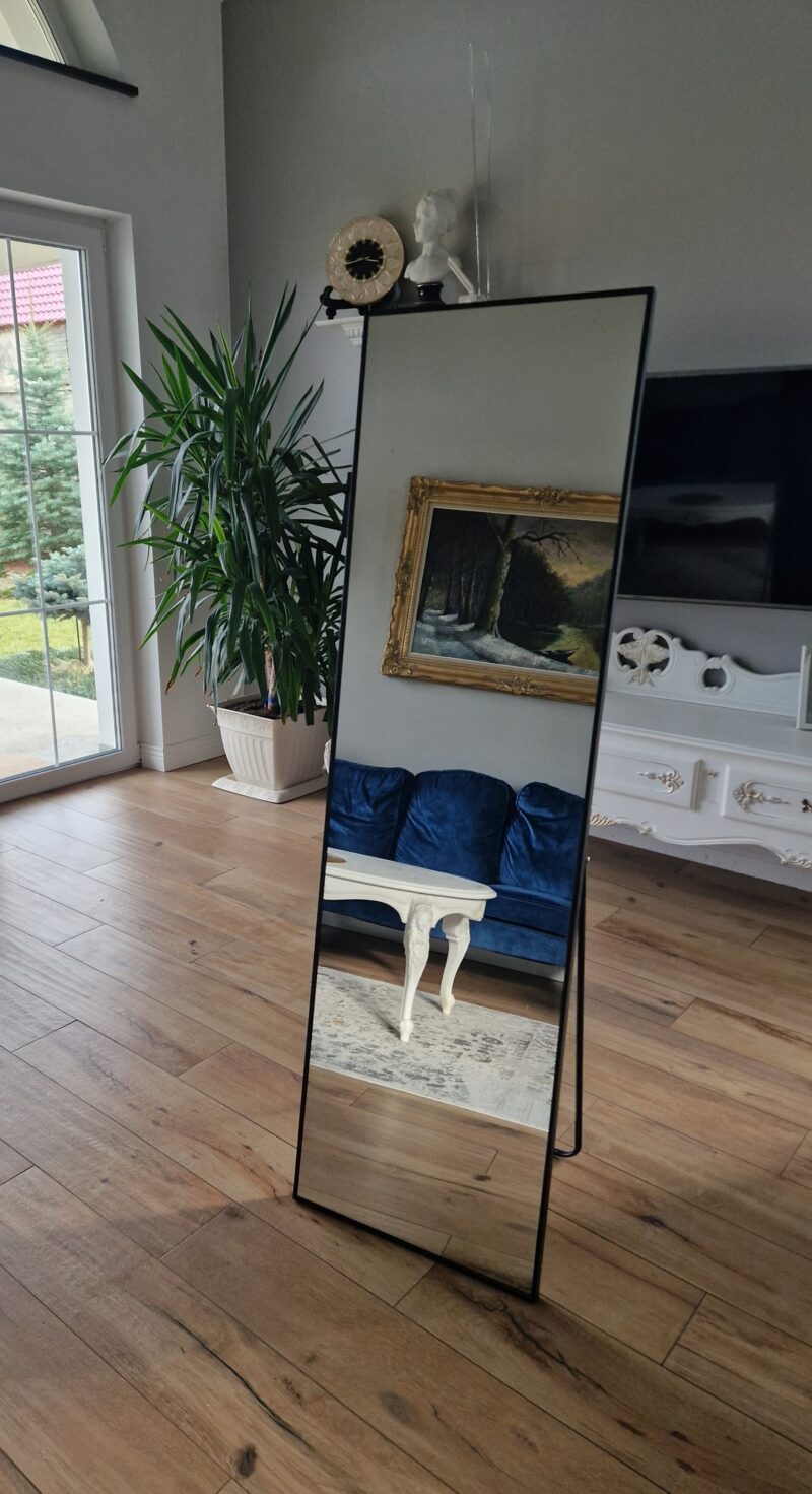 Lustro stojące lub wiszące 170x50 czarne - obrazek 5