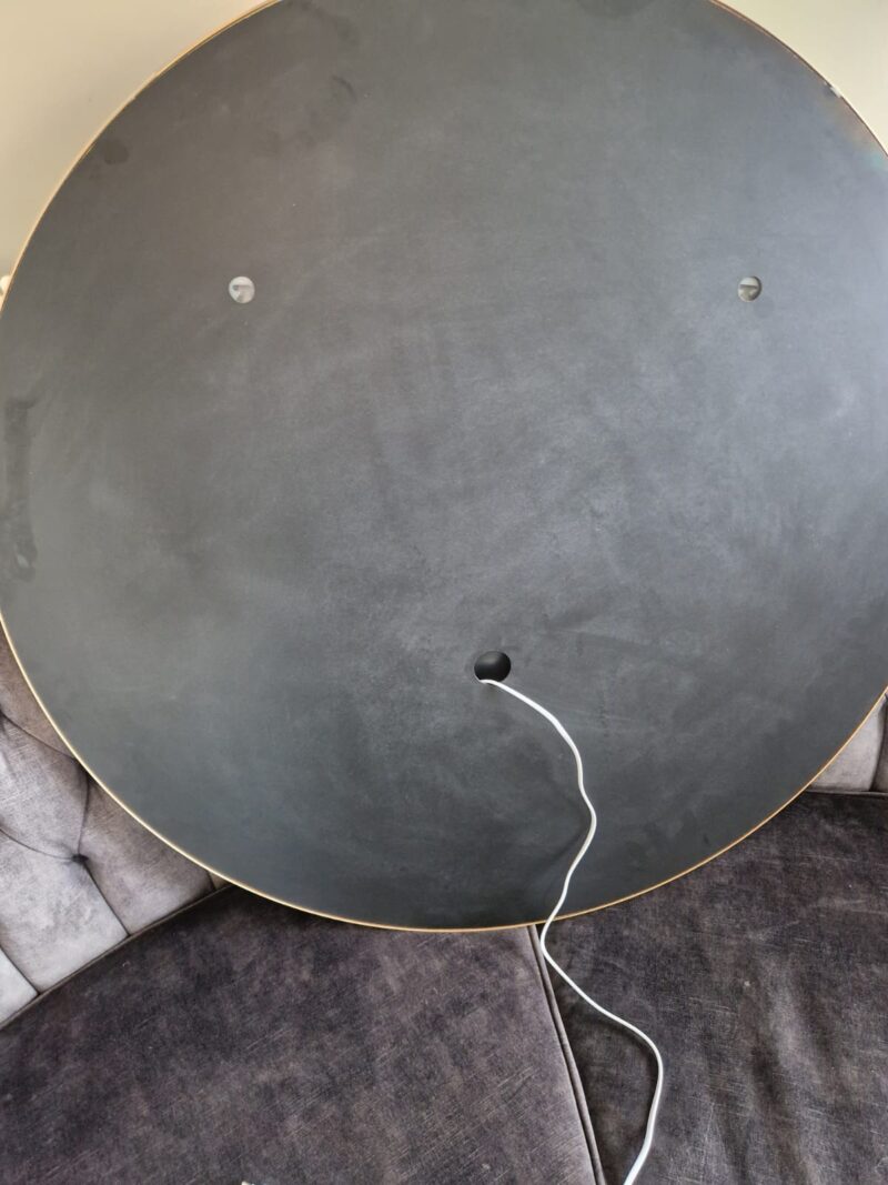 Lustro okrągłe 100 cm podświetlane led złota rama - obrazek 7