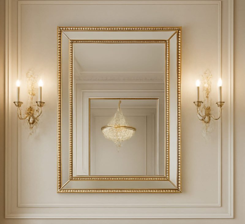 Lustro Szampańskie Glamour w Kryształowej Ramie 60x80 - obrazek 4