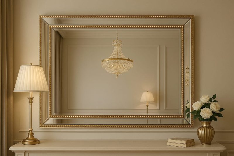Lustro Szampańskie Glamour w Kryształowej Ramie 60x80 - obrazek 2
