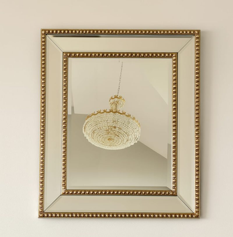 Lustro Szampańskie Glamour w Kryształowej Ramie 60x80